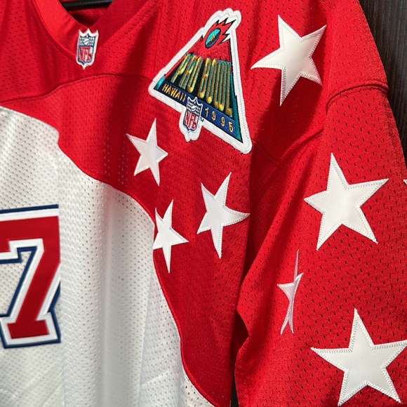 John Elway AFC Mitchell & Ness 1995 NFL Pro Bowl Authentic Jersey - White/Red - Picture 3 of 10